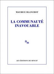 book cover of La communauté inavouable by Maurice Blanchot