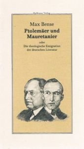 book cover of Ptolemäer und Mauretanier oder Die theologische Emigration der deutschen Literatur by Max Bense