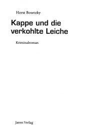 book cover of Kappe und die verkohlte Leiche by Horst Bosetzky