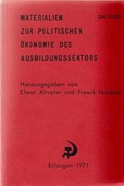book cover of Materialien zur politischen Ökonomie des Ausbildungssektors by unknown author